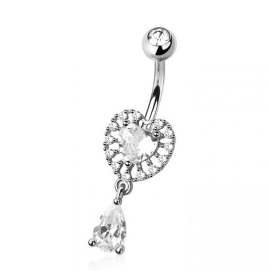 Heart Teardrop Belly Bar