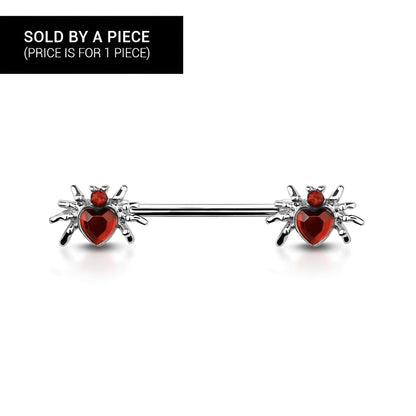 Heart Spider Nipple Bar