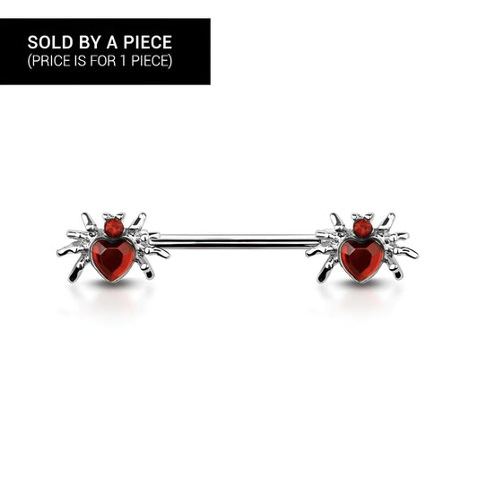 Heart Spider Nipple Bar