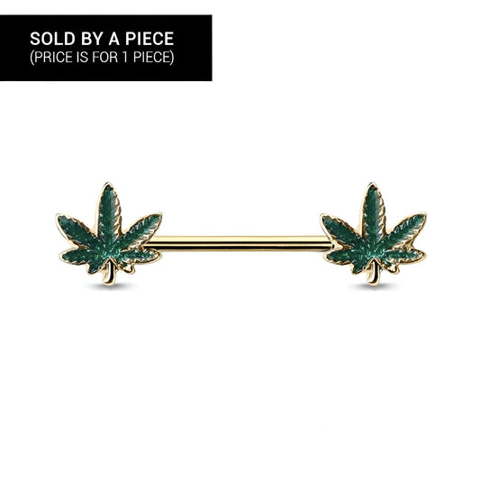 Pot Leaf Nipple Bar