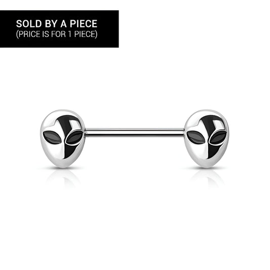 Alien Face Nipple Bar