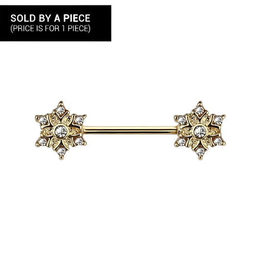 Snow Flake Nipple Bar