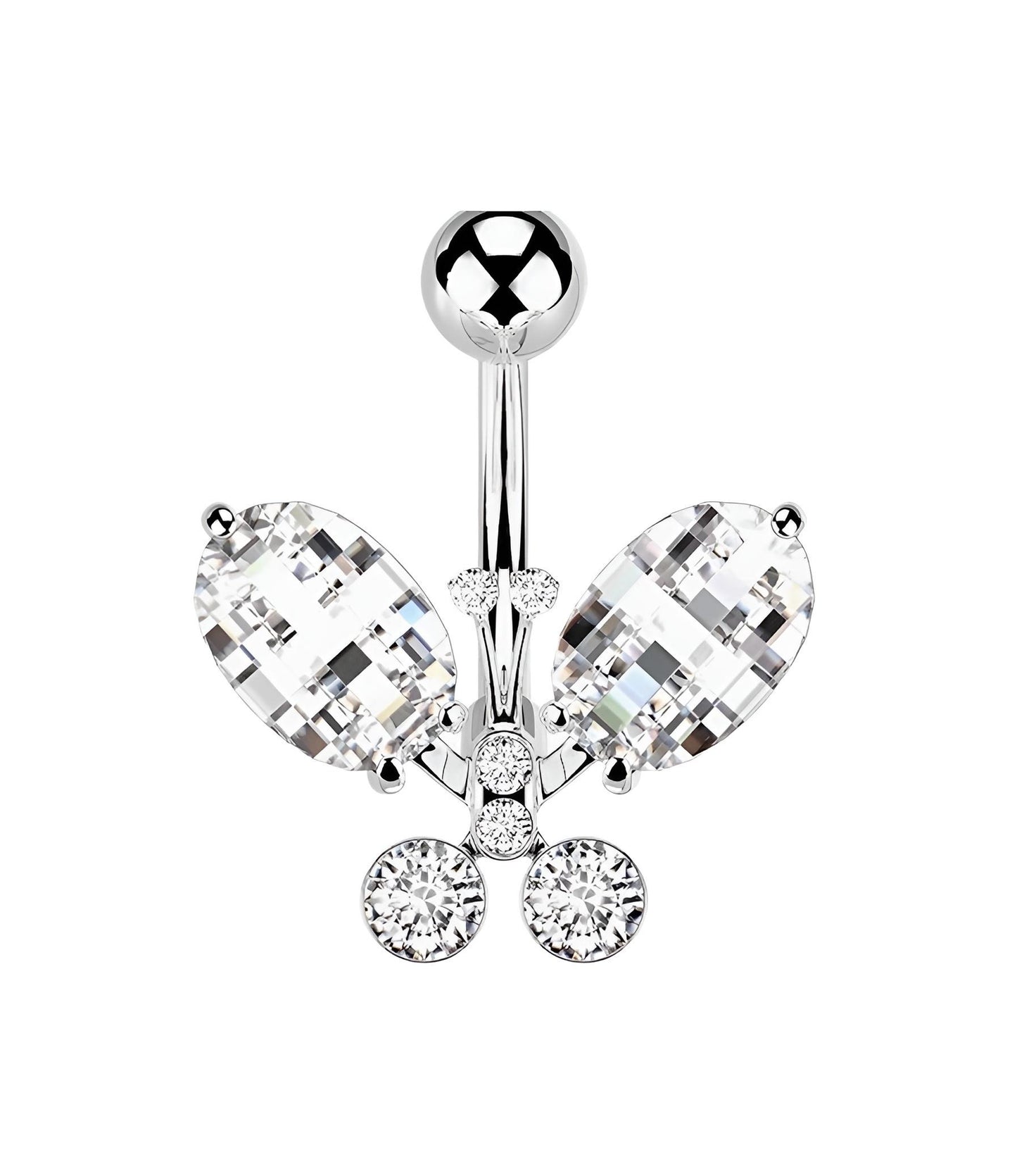 Crystal Butterfly Belly Bar