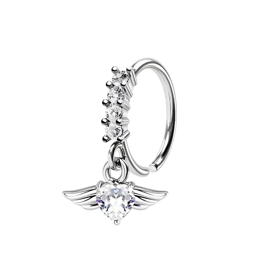 Angel Wing Dangling Nose Ring