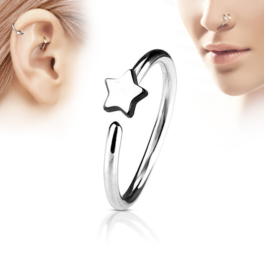 Star Nose Ring 316L Surgical Steel