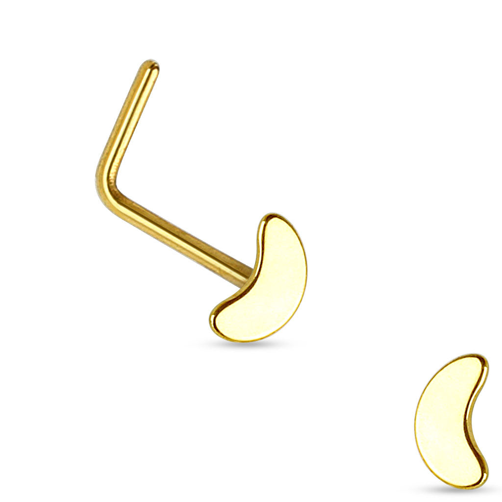 Moon L Shape Nose Stud