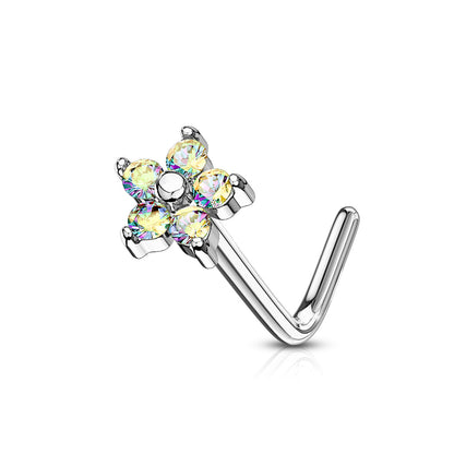 5 CZ Flower Nose Studs