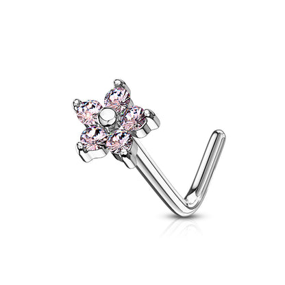 5 CZ Flower Nose Studs - Diez Liberty