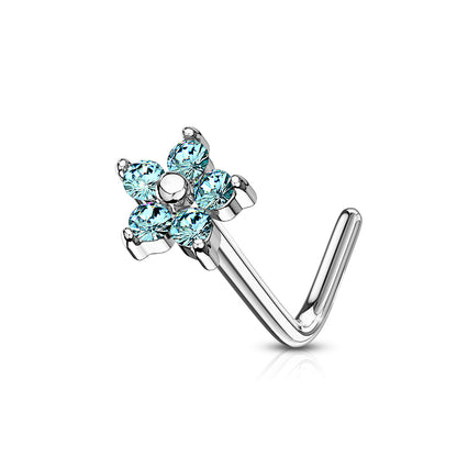 5 CZ Flower Nose Studs