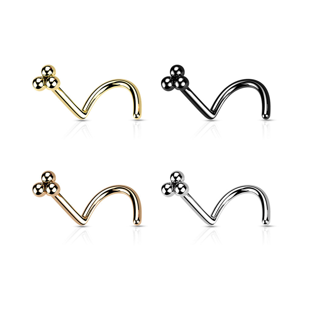 3 Ball Cluster Nose Studs Diez Liberty