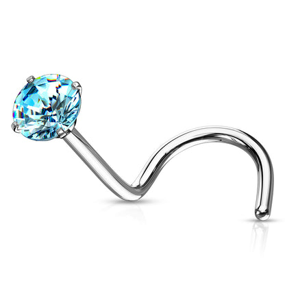 Prong Set Round CZ Nose Studs - Diez Liberty